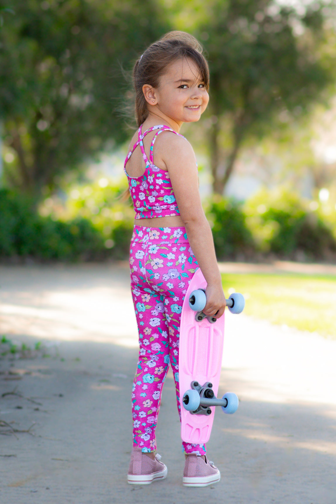 Purple Polka Dots Girls Leggings Toddler Kids Yoga Pants Dance