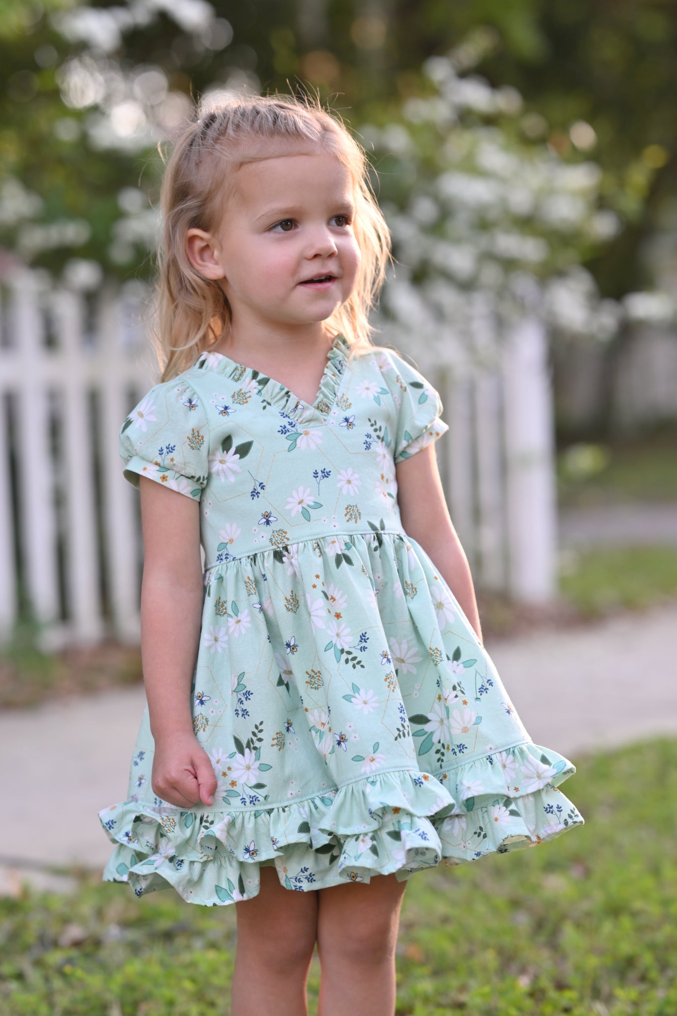 Hydrangea Child Dress PDF Sewing Pattern – Peony Patterns